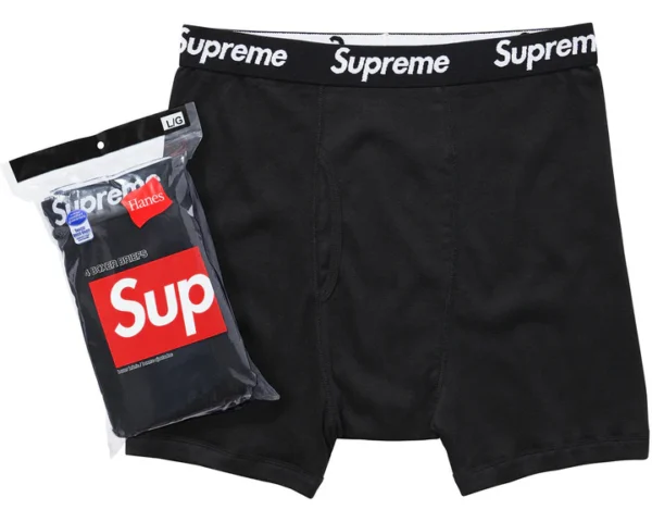 Supreme Hanes Boxer Briefs (4 Pack) “Black”