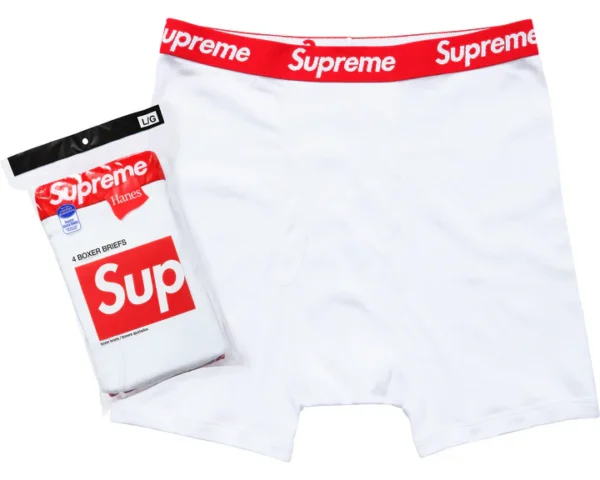Supreme Hanes Boxer Briefs (4 Pack) “White”