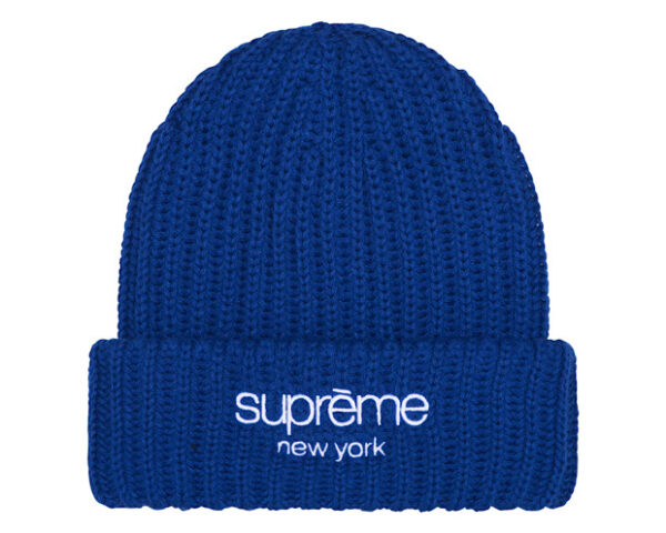 Supreme Chunky Rib Classic Logo Beanie “Royal”