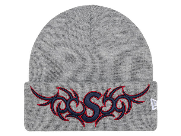 Supreme New Era Tribal S Logo Beanie “Heather Grey”