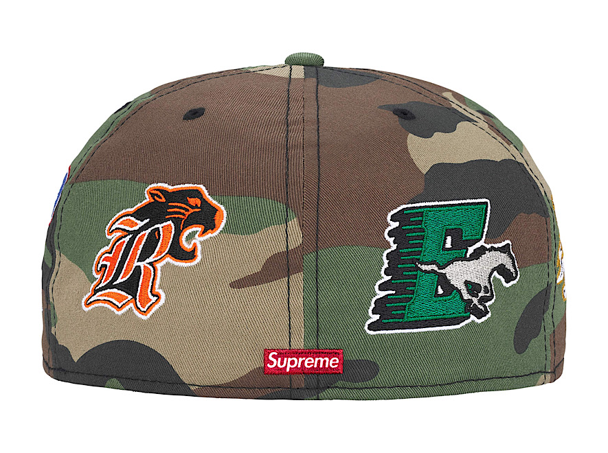 Supreme Mascots S Logo New Era 59Fifty Fitted Cap Woodland Camo - Image 2
