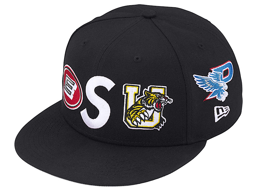 Supreme Mascots S Logo New Era 59Fifty Fitted Cap Black