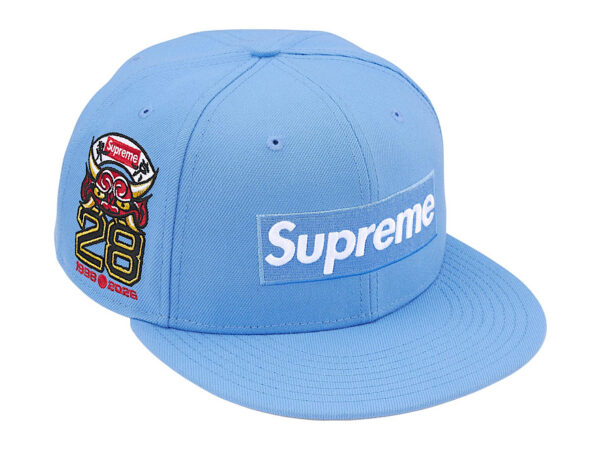 Supreme Shop Box Logo New Era 59 Fifty Fitted Hat Light Blue “Tokyo”