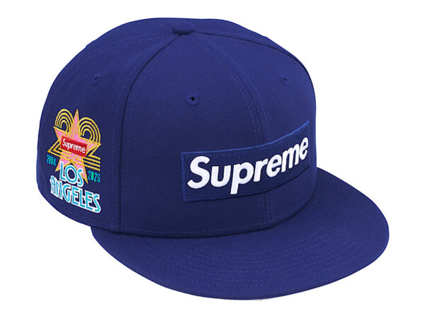 Supreme Shop Box Logo New Era 59 Fifty Fitted Hat Light Navy “Los Angeles”