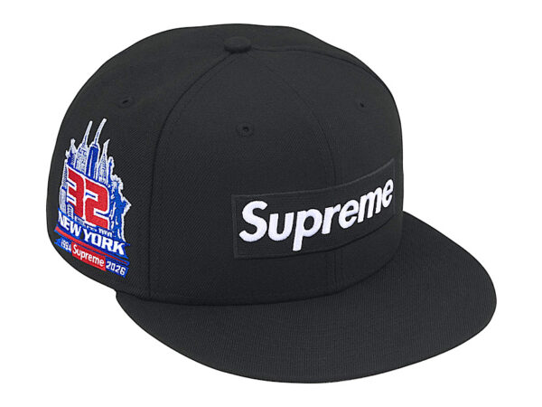 Supreme Shop Box Logo New Era 59 Fifty Fitted Hat Black “New York” 