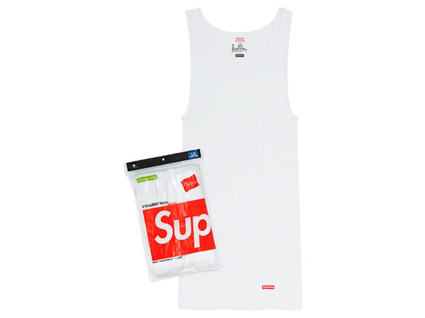 Supreme Hanes Tagless Tank Tops (3 Pack) “White”