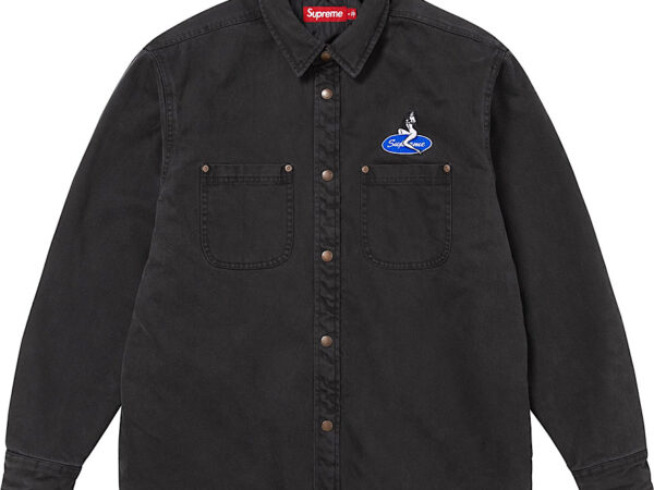 Supreme Quilted Lined Denim Snap Shirt (SS26) ‘Black’