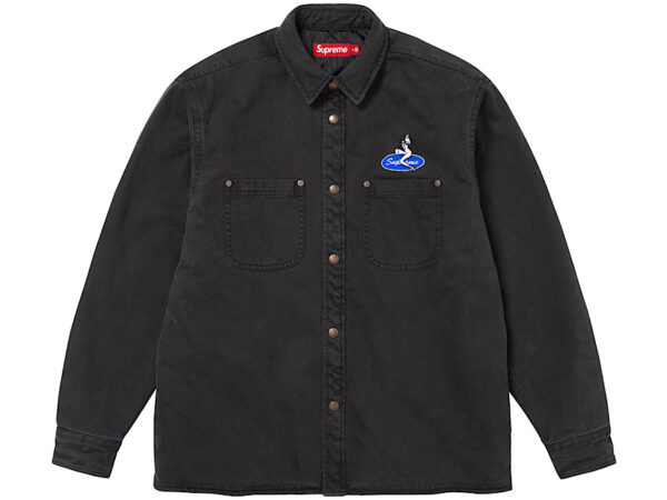 Supreme Quilted Lined Denim Snap Shirt (SS26) ‘Black’