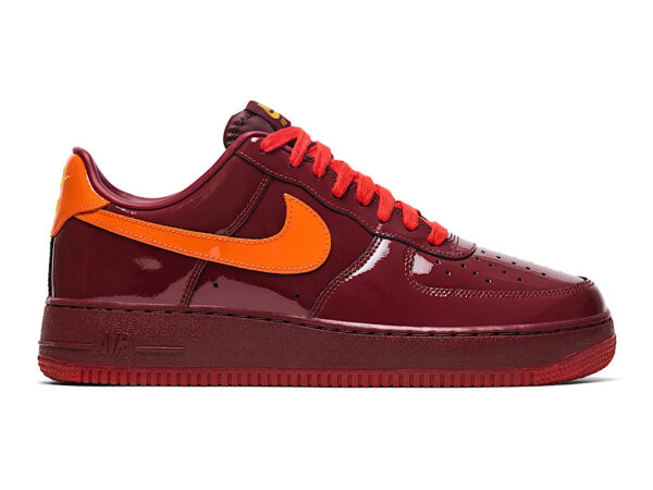 Nike Air Force 1 Low Patent Leather Dark Team Red Safety Orange