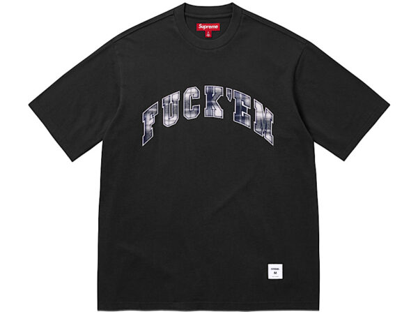 Supreme Fuck Em Plaid S/S Top ‘Black’