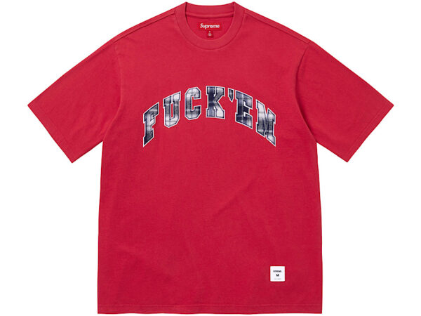 Supreme Fuck Em Plaid S/S Top ‘Red’