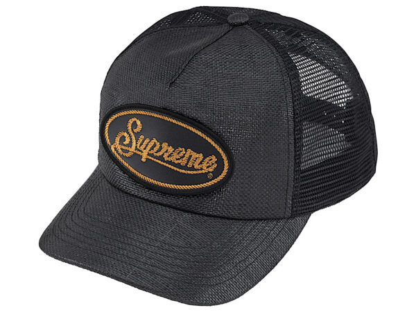 Supreme Raffia Mesh Back 5-Panel Hat ‘Black’ 