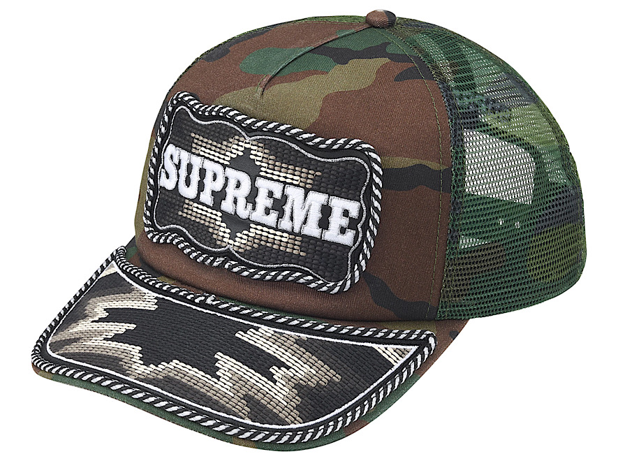 Supreme Western Embroidered Mesh Back 5-Panel ‘Woodland Camo’