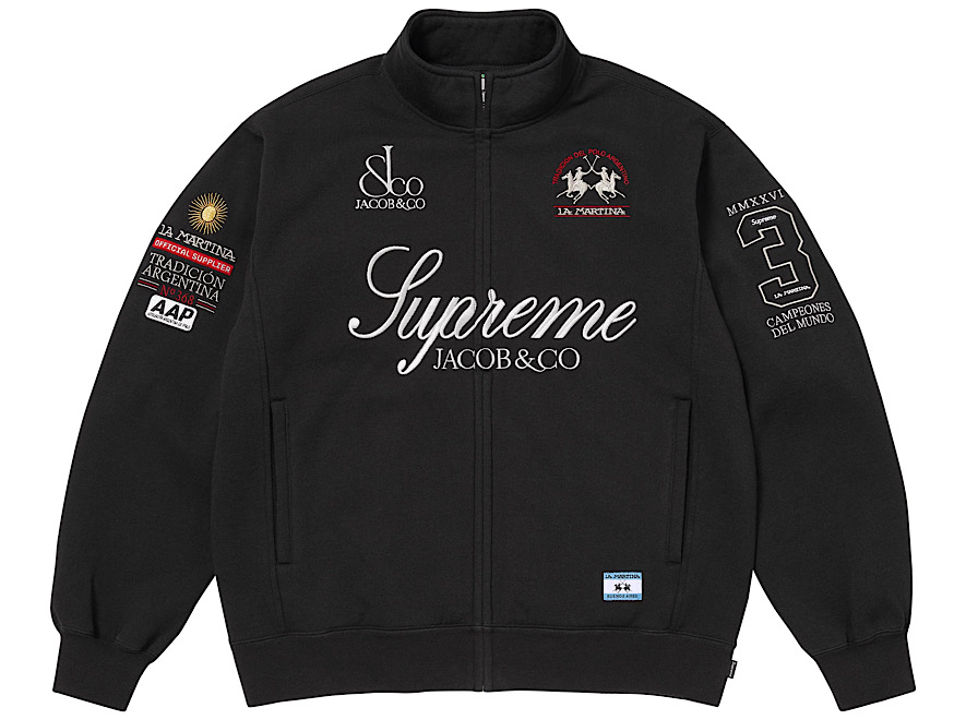 Supreme x La Martina x Jacob & Co Zip Up Sweatshirt ‘Black’