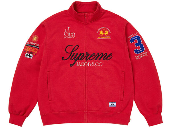 Supreme x La Martina x Jacob & Co Zip Up Sweatshirt ‘Red’