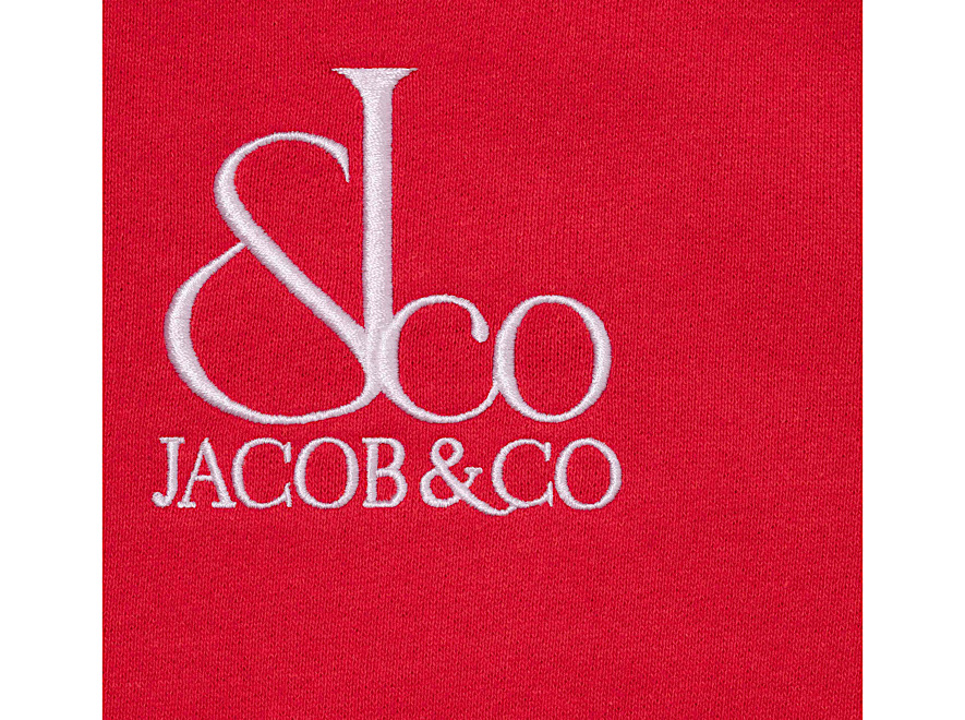 Supreme x La Martina x Jacob & Co Zip Up Sweatshirt ‘Red’ - Image 3