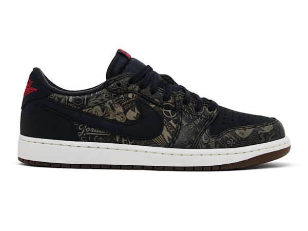 Jordan 1 Retro Low OG Laser Black University Red