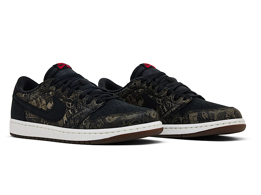 Jordan 1 Retro Low OG Laser Black University Red - Image 5