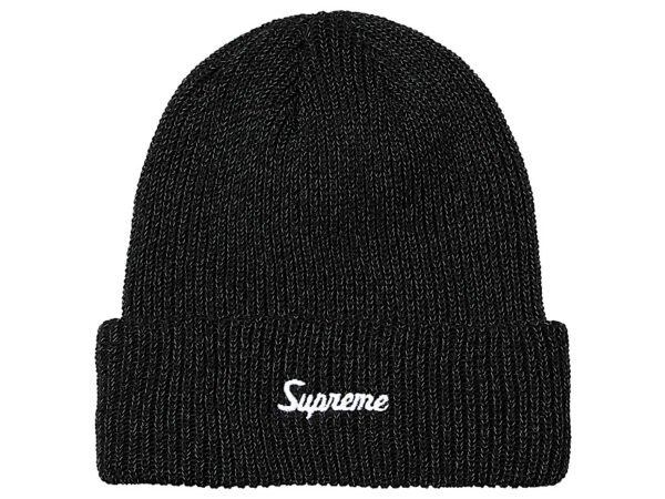Supreme Loose Gauge Beanie (FW26) ‘Black Reflective’