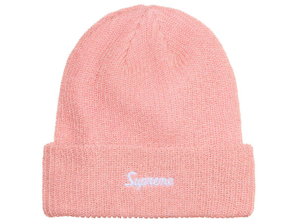 Supreme Loose Gauge Beanie (FW26) ‘Pink Reflective’